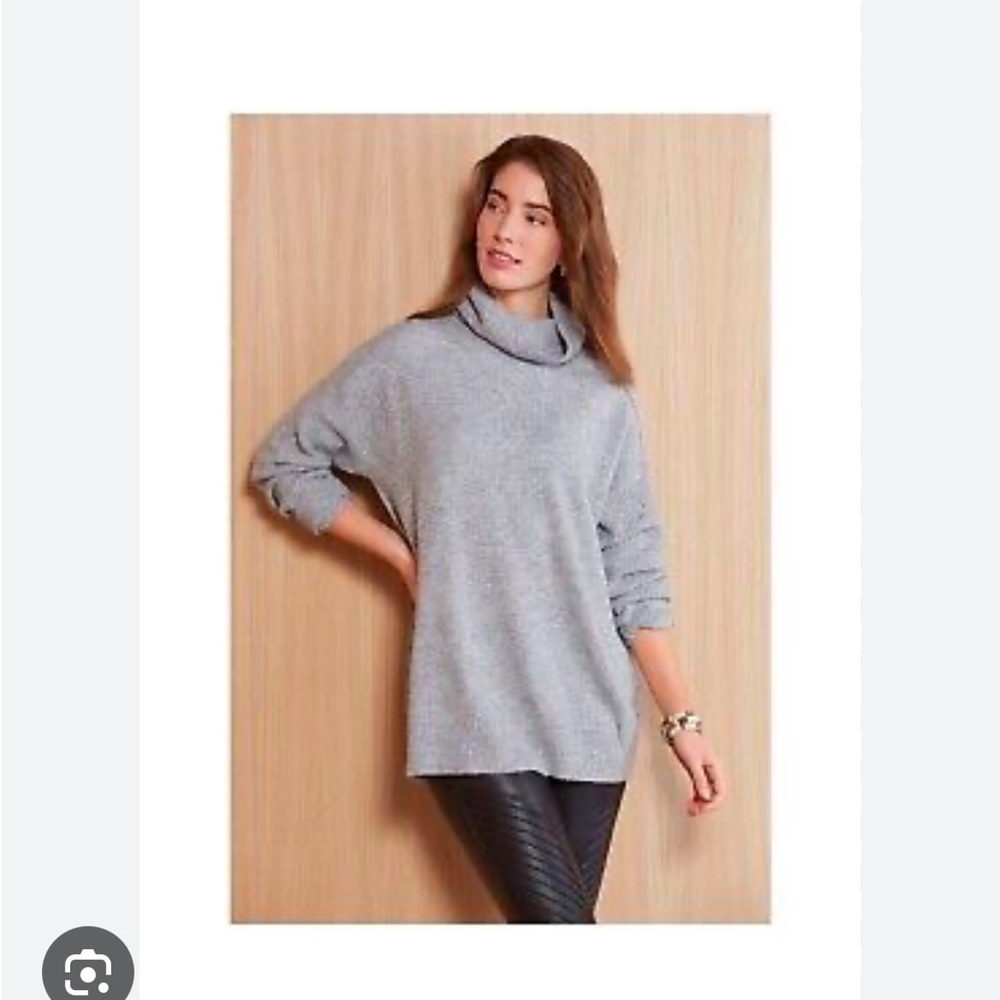 Evereve Peyton Jensen Mock Neck Pullover Sweater Tunic